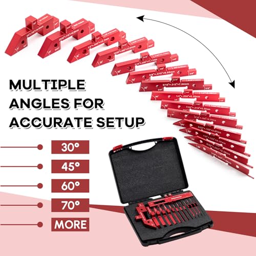 Konohan 15 Pcs Router Table Setup Blocks Precision Aluminum Height Gauge