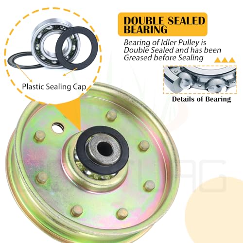 756-1229 Idler Pulley for Cub Cadet Z Force 44, 48, 50, 60 Mowers - color: L12 1x756-3005
