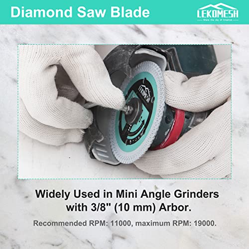 Tile Blade 3In/75mm x Arbor 3/8In/10mm Diamond Saw Blade for Cutting Ceramic,Hard Porcelain,Glazed Tiles Dry Cutting disc, 3pcs - size: X Mesh Tile Blade