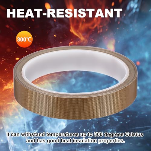 uxcell 1 Roll High Temperature PTFE Tape, 3/4" x 32.8ft Heat Shield Tape - size: 3/4" x 32.8ft x 0.25mm Thick