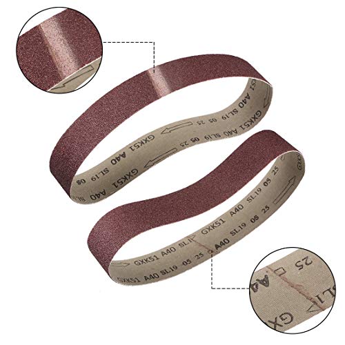 uxcell 2 x 27 Inch Sanding Belt 40 Grit Sand Belts for Belt Sander 5pcs - style: 40 Grit