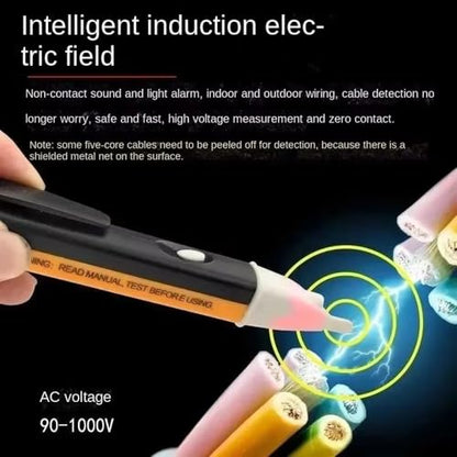 Non-Contact Voltage Tester Pen (90-1000V) – AC Power Outlet Detector with LED Light