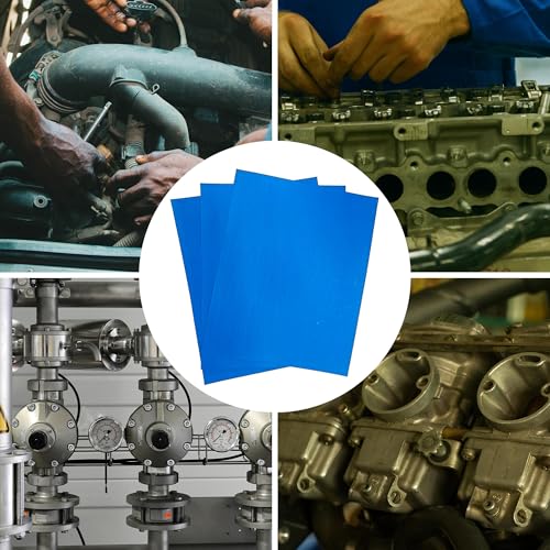 Gasket Making Material Paper Sheet High Temp Pressure Chemical Grade for Gasoline Diesel Oil Air Compressor DIY Rebuild Sealing (1508, 3 Pcs, Blue, Non Asbestos) - style: 1508, 3 Pcs, Blue, Non Asbestos