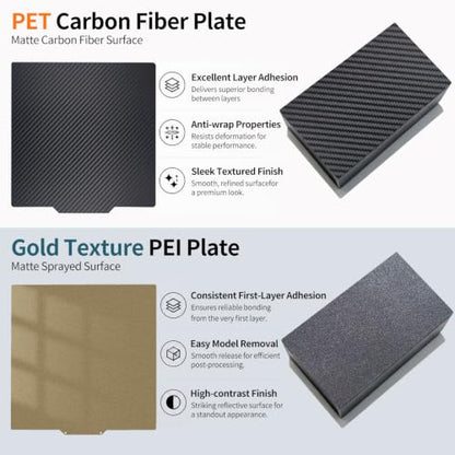 Upgraded 335x346mm Build Plate for Bambu Lab H2C, PET PEI Sheet Double Sided Smooth Textured Heated Bed Spring Steel Flexible Platform for H2C Printer Accessories Replacement - size: 335x346.5