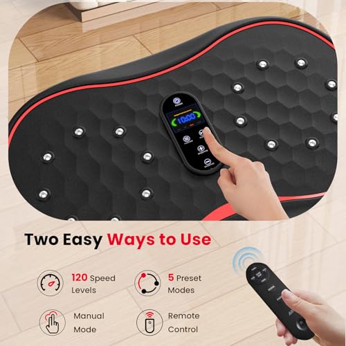 AXV Vibration Plate Exercise Machine Fitness Platform Body Vibrating Board - color: BASIC.BLACK