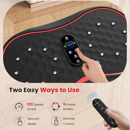 AXV Vibration Plate Exercise Machine Fitness Platform Body Vibrating Board - color: BASIC.BLACK