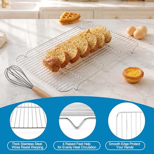 Herogo Stainless Steel Baking Sheet & Wire Rack Set, 20 x 14 x 1 Inch - size: 19.7 x 13.6 x 1.2 inch
