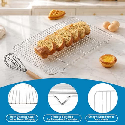Herogo Stainless Steel Baking Sheet & Wire Rack Set, 20 x 14 x 1 Inch - size: 19.7 x 13.6 x 1.2 inch