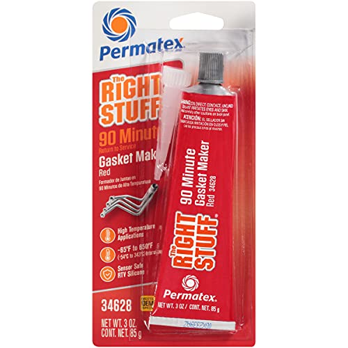 Permatex 34628 Right Stuff 90 Minute Red High Temperature Gasket Maker, 3 oz - size: 3 Fl Oz., style: 90 Minute