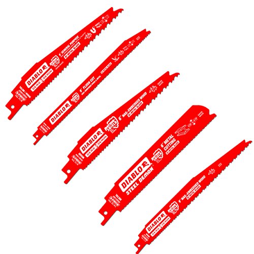 Diablo Bi-Metal Reciprocating Saw Blade Set - 6" and 9" Length, 14-Piece - style: 9" length