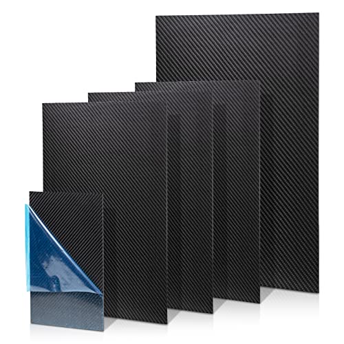 Carbon Fiber Sheets 300X400X2MM - FAKILO 100% 3K Twill Matte Carbon Fiber Plate for Handmade DIY Wallet Model Part Repair Panel - size: 300X400X2MM, style: Twill