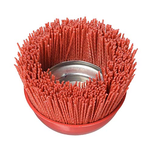 Al's Liner Abrasive 180 Grit Nylon Bristle Cup Brush - 6 Inch - Safe for Use on Metal, Wood, Aluminum and Plastic Surfaces (TOOR6) - size: 6"