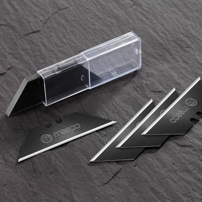 M MEEPO Utility Knife Blades, Never Rust, Blackened SK-2 Steel, 100-Pack - size: Blackened 100-Pack