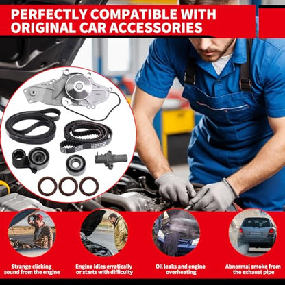 Timing Belt Kit with Water Pump Replacement for: TCKWP329 - size: 2003-2017 Accord