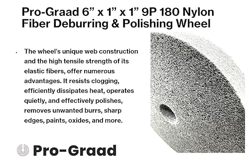 Nylon Fiber Deburring Wheel 6" x 1" x 1" 9P Hardness 180Grit - style: 6" x 1" x 1" 9P Hardness 180 Grit