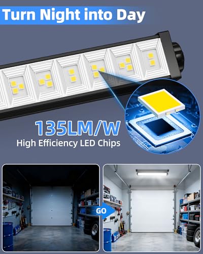 40W Shop Light for Garage, Plug in 5400LM with Switch+ 6.6FT Cord, 4 Pack - size: 4 Pack