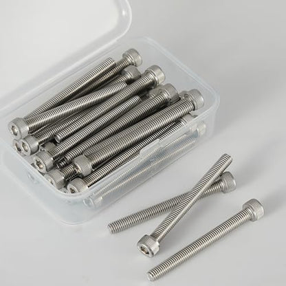 M6x1.0 x 50mm Socket Head Cap Screws Metric, 304 Stainless Steel (A2-70), Allen Socket Drive, Bright Finish, Full Thread, Rust & Corrosion Resistant, for Automotive, Machinery & DIY, 20 PCS - size: M6x50mm (20 PCS)