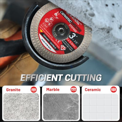 EZARC 3 Inch Super Thin Diamond Tile Blade, 3/8" Arbor, 2-Pack - size: 3 Inch
