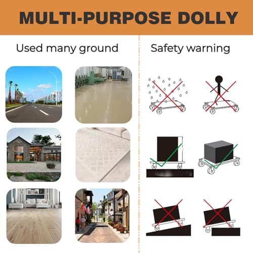 Anti-Slip Plywood Platform Dolly 2 Swivel + 2 Brake Caster Wooden Cart 550 Lbs Capacity (2 Packs per Set) Furniture Transporter Widely Use for Moving Heavy Furnitures,Goods, Green Plants - color: Rectangle With Brake