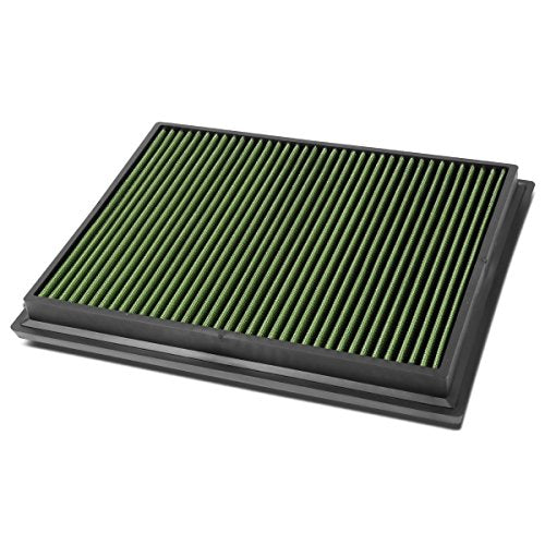 Auto Dynasty High Flow Engine Air Panel Filter Drop-in Reusable & Washable Compatible with 15-18 Hilux Revo/Fortuner/Innova (Green)