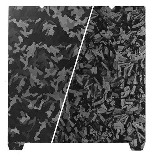 Camouflage+Black Forged Carbon Fiber 3D Printer K1 K1C Sheet 235x235m,Smooth Spring Steel Build Plate (no Base) for Creality K1/K1C/Neo/Ender 5 S1/Ender 3 S1 Pro/Ender 3 S1/Ender V3 KE/SE - color: Camouflage+Black Forged Carbon Fiber