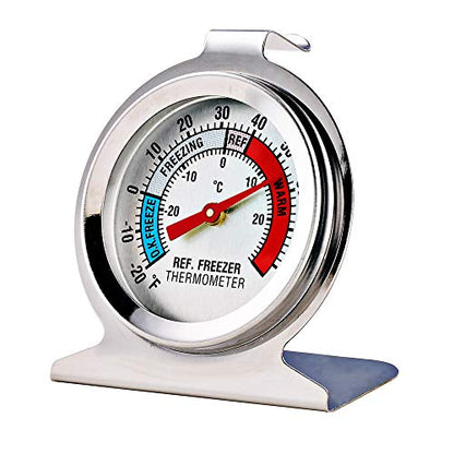 4 Pack Refrigerator Freezer Thermometer Large Dial Analog Thermometer