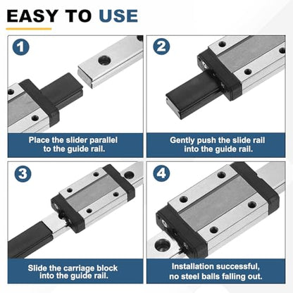 uxcell MGN9 200mm Linear Sliding Rail Guide Linear Motion Guideway - size: 200mm