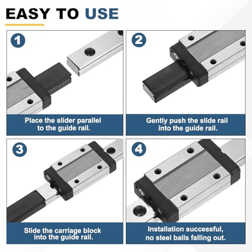 uxcell MGN9 450mm Linear Sliding Rail Guide Linear Motion Guideway - size: 450mm
