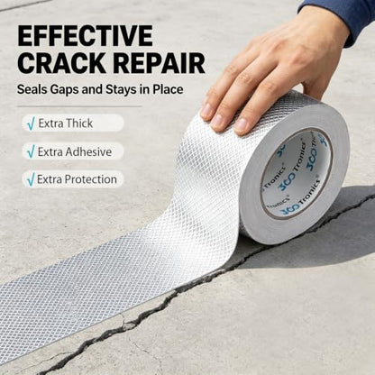 Waterproof Butyl Tape 6" x 16ft, Aluminum RV Roof Repair Tape - size: 6 in x 16 ft (W x L)