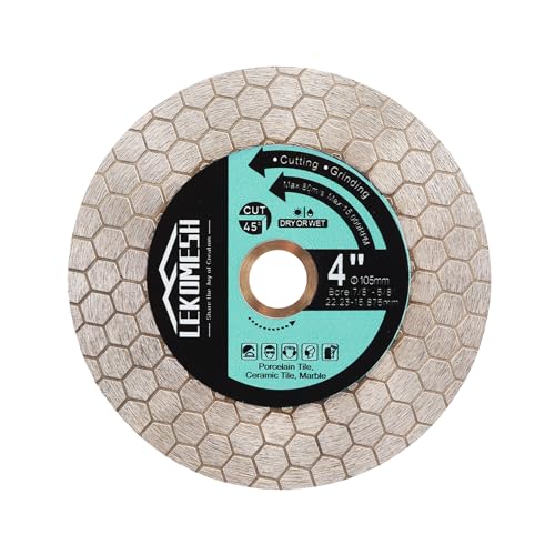 4 Inch/105MM Diamond Cutting Disc - Tile Saw Blade Cutting Wheel Double-Sided Diamond Discs for Cutting Grinding Porcelain Ceramic Tile Marble Granite Artificial Stone - size: 1 pc - 4 inch (105mm)