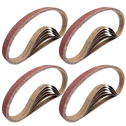 24 PCS 1/2 x 18 Inch Sanding Belts - 60 Grit 1/2x18 Aluminum Oxide Sanding Belts for Mini Belt Sander,Premium 1/2''x18'' Belt Sander Sandpaper – 24 Pack,60 Grit - size: 60 Grit