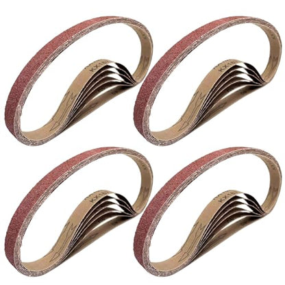 24 PCS 1/2 x 18 Inch Sanding Belts - 60 Grit 1/2x18 Aluminum Oxide Sanding Belts for Mini Belt Sander,Premium 1/2''x18'' Belt Sander Sandpaper – 24 Pack,60 Grit - size: 60 Grit