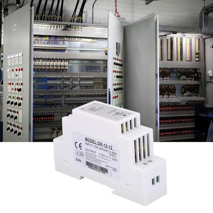 DIN Rail Power Supply 12V 1.25A 15W Single Output Switching Power Supply for Control Cabinet Industrial Equipment