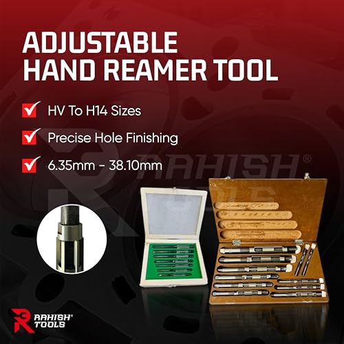 Adjustable Hand Reamer HV-H14 for Metal & Wood Repairs, 1/4" to 1-1/2" - size: HV to H14 - 18Pcs