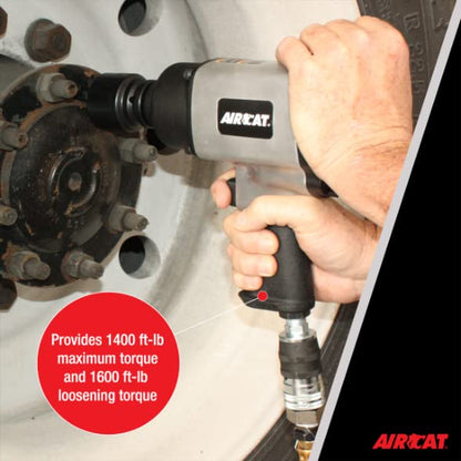 AIRCAT 1777 3/4" Impact Wrench, Twin Hammer Design, 1,400 ft-lb Max Torque
