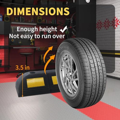 Rubber Parking Stopper for Garage 1 Pack - size: 3.3“H 1pcs