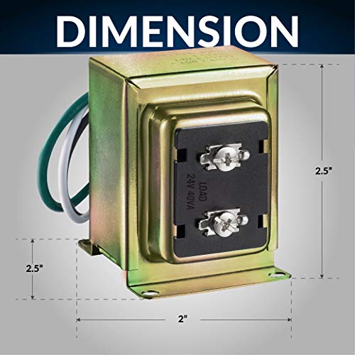 Newhouse Hardware 24V 40VA Door Bell Transformer Compatible with Ring Video Doorbell Pro 40TR, Wired Chimes - style: 24V, 40VA