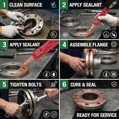 VG510 High Temp Gasket Maker Anaerobic Flange Sealant, Instant Seal for Automotive Engines, Fluid Resistant, 50ml, 4-Pack - style: 50ml-4 Pack