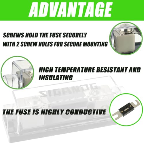 0/2/4 Gauge AWG Inline ANL Fuse Holder with 250 Amp Fuse - style: 250A