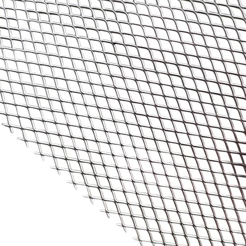 304 Stainless Steel Mesh Screen 16"X12" 4-Pack Wire Metal Mesh Screen Expanded Metal Sheet For Vent Window Screen Mesh Soil Sifter Chicken Wire Mesh Fire Pit Grate Pet Screen - size: 16"x12", style: 4-Pack 4x8mm Holes