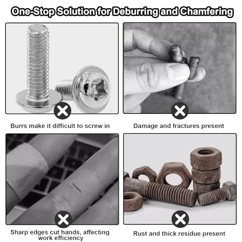 Deburring External Chamfer Tool Tungsten Carbide, 1/4" Hex Shank 1/8"-3/4" - size: 1/8"-3/4"