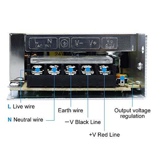 inShareplus 24V 2.5A 60W, DC Universal Regulated Switching Power Supply, Converter AC 100-240V to DC 24 Volt LED Driver, Transformer,Adapter for LED Strip Light, Computer Project - style: 24V 60W