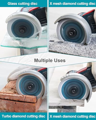 3 Inch Compact Circular Saw Blade Set, Multi-Material Cut for Tile, Granite, Glass Cutting, 10mm Arbor - 5 Pack - size: Set 9