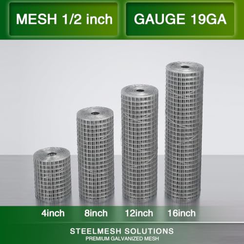 Chicken Wire Fence,Hardware Cloth 1/2 Inch 4inx10ft (19 GA) - color: 1/2inch, size: 4in x 10ft