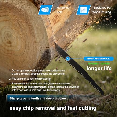 5Pack 15inch 5TPI Woodcutting Reciprocating Saw Blades Set - size: 5T/380mm