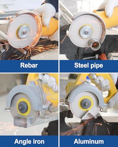 HIGHDRIL 4.5" Metal Diamond Cut Off Wheel 3-Pack for Rebar, Stainless Steel