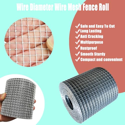 Galvanized Hardware Cloth 1/4 Inch Mesh 4in X 20ft 23 Gauge Hot-dip Galvanized After Welding, Hot Dipped Zinc Coating Welded Cage Wire Mesh Roll, Handicraft Making Wire Mesh