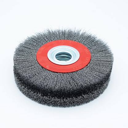 6inch 8inch 2pcs Bench Wire Wheel Brush Set - Coarse Crimped Steel Wire 0.012in, 5 Spacer Arbors (1/2in-1in), 4500 RPM Precision-Balanced for Bench Grinder - Rust & Corrosion (8inch 2pcs) - style: 8inch 2pcs
