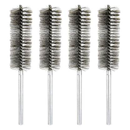 HARFINGTON 4pcs Wire Bore Brush Set 8 Inch Length 1.4 Inch Shank Stainless Steel Bristles Cleaning Brush for Clean Car Part Tube Kitchen Garage - size: 8 x 1.4 Inch