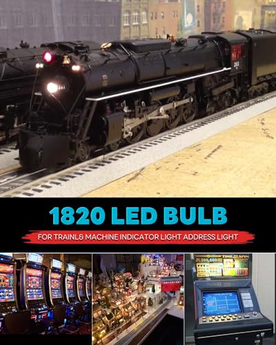 1820 Bulb 1445 1816 1815 1818 1819 757 53 57 313 BA9S Led Bulb 10-30Volt for Train Lights,House Number Light Bulb,Bingo Board Display and Industrial White 10Pack - color: White 1820 Bulb